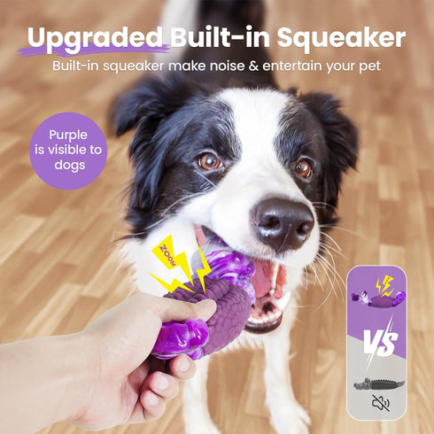 HGB Squeaky Dog Toys for Aggressive Chewers, Tough Indestructible Dog Chew Toy for Large Medium Dogs, Interactive Dog Toys to Keep Them Busy, Dog ...