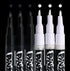 PINTAR Black & White Paint Marker Black & White Acrylic Paint Pens for Wood, Rocks, Canvas, Ceramic Glass, Paper, Fabric, Metal, & Plastic - 6 Pac...