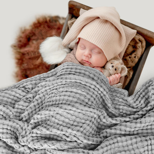 Maliton Waffle Baby Blanket for Boys Girls, Breathable Soft Cotton Baby Blankets, Neutral Baby Nursery Swaddle Blankets, Lightweight Throw Blanket...