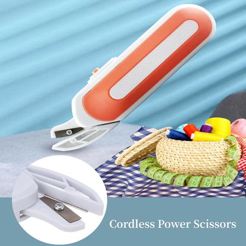 Cordless Power Scissors, Electric Fabric Sewing Scissors Rechargeable Shears Cutting Tool for Sewing Fabric Cardboard Carpet Leather Felt...