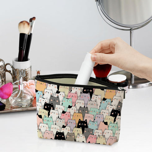 Cute Cat Makeup Bag Cat Gifts Cat Lover Gifts for Women Cat Stuff Decor Kawaii Cat Christmas Birthday Gifts for Women Animal Pet Owner Girl Daught...