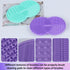 2 Pcs Silicone Make Up Brush Cleaning Mat, Makeup Brush Cleaner Mats, Portable Washing Tool with Suction Cup for Makeup Cosmetic Brushes...