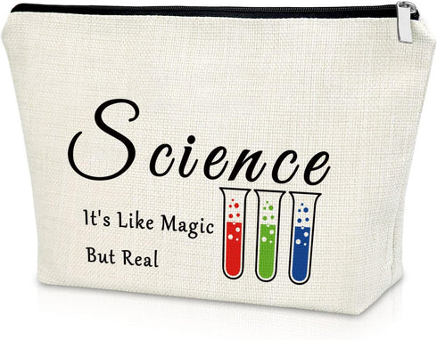 Science Gifts for Women Science Teacher Gifts Makeup Bag Scientist Lovers Gift Scientist Graduation Gift Cosmetic Bag Chemistry Science Gift Birth...