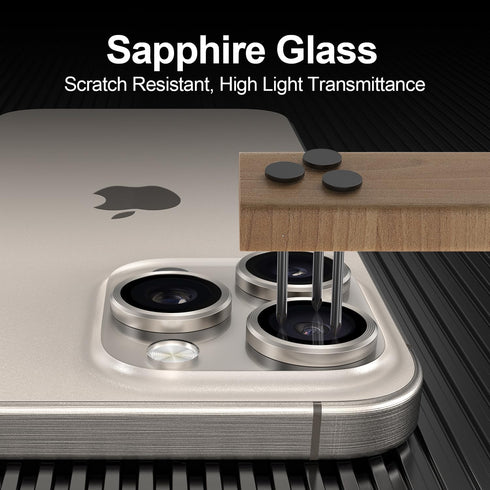 Camera Lens Protector for iPhone 15 Pro Max/15 Pro/15/15Plus/14 Pro Max/14 Pro/13Pro Max/13Pro for Sapphire Glass Alloy Ring Camera Cover Screen P...