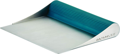 Rachael Ray Tools and Gadgets Stainless Steel Pastry Scraper / Bench Scrape / Kitchen Tool for Baking and Cooking / Dishwasher Safe, Marine Blue, ...