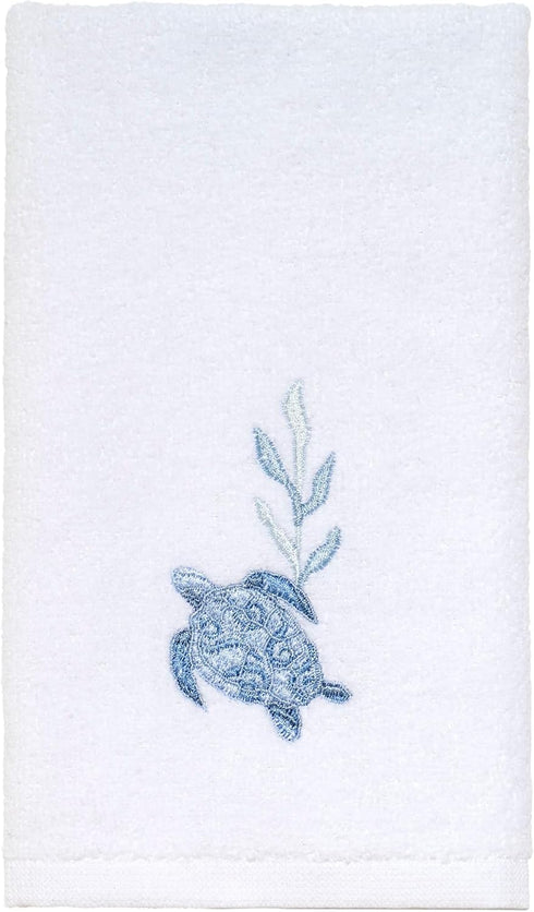 Avanti Linens - Fingertip Towel, Soft & Absorbent Cotton Towel (Caicos Collection), Optic White, 18.00" x 11.00"...