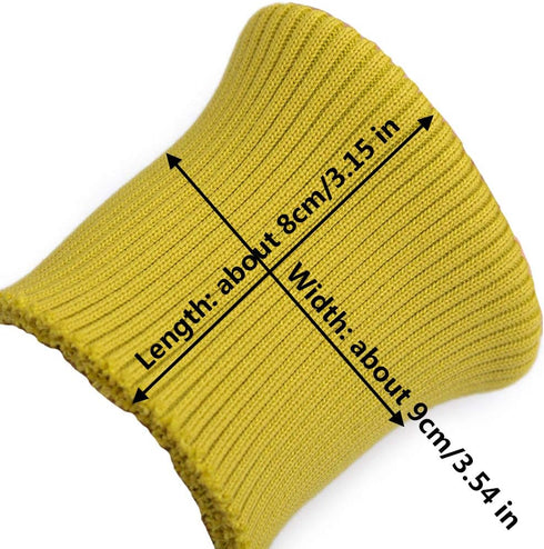 Tong Gu Leg Opening Cuffs Ribbed Trims Fabric Knitted Rib Stretch Tape Tubular Rib Cuffing Replacement DIY, 35 Colours (1 Pair, Black)...