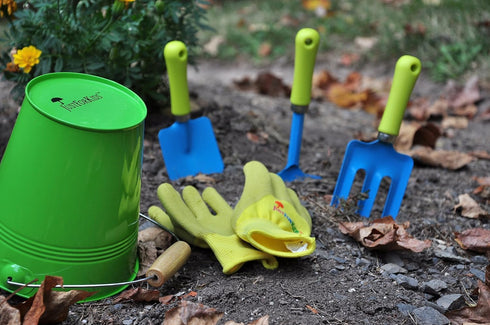 G & F Products 10051 JustForKids Kids Water Pail with Garden Tools Set, Green...