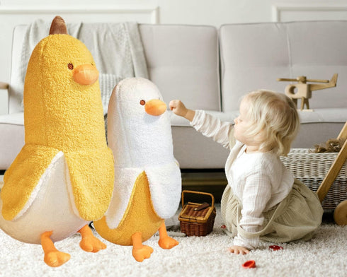 Banana Duck Plush Toy 19.6'',Cute Plushies Banana Stuffed Animal,Duck Plushie Long Banana Duck Plush Pillow,Funny Hugging Pillow Sleeping Cushion ...