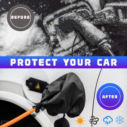 EV Charger Plug Port Cover, Waterproof Electric Car Charging Cover, Rain Sun UV Snow Dust All-Weather Protection, Outdoor Charging Car Accessories...