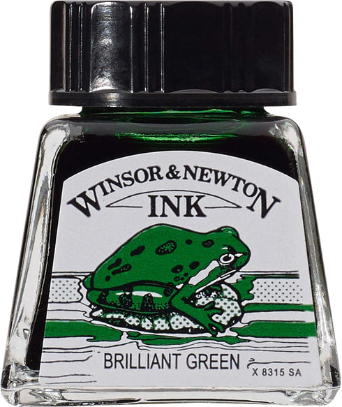 Winsor & Newton Drawing Ink, 14ml Bottle, Brilliant Green...