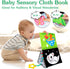 Tummy Time Mirror Baby Toys Infant Toys Black and White High Contrast Baby Crinkle Toys 0-6 Months with Teether - Montessori Newborn Sensory Toys ...
