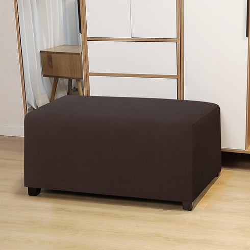 Easy-Going 100% Dual Waterproof Stretch Ottoman Cover Rectangle Folding Storage Stool Furniture Protector Soft Slipcover for Living Room with Elas...
