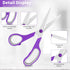 Scissors, 8.5" Scissors All Purpose Comfort Grip Stainless Steel Sharp Scissors for Office School Home Supplies, Right/Left Handed, 6 Piece Set...