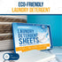 Free and Clear Laundry Detergent Sheets - 120 Loads Unscents Fragrance-Free, Paraben-Free, Plastic-Free, Compact, Liquidless for all Washing Machi...