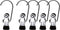 Mawa by Reston Lloyd Accessory Portable Non-Slip Semi Round Single Hook Hanging Clothes Pins/Clips for Laundry or Travel, Style K/1, Set of 5, Bla...
