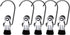 Mawa by Reston Lloyd Accessory Portable Non-Slip Semi Round Single Hook Hanging Clothes Pins/Clips for Laundry or Travel, Style K/1, Set of 5, Bla...
