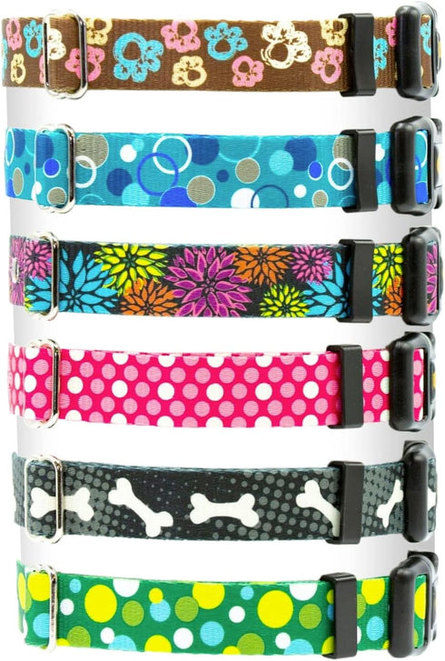 Extreme Dog Fence Replacement Containment and Training Collar Strap for Most Underground Electric Dog Fence Brands - Pink Dots (Small: 10" - 12" x...