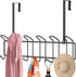 Coat Rack Wall Mounted Hook Rack Over The Door Hook Organizer 13 Hooks, Heavy-Duty Iron Wire Black...