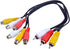 BronaGrand 3 RCA Male Jack to 6 RCA Female Plug Splitter Audio Video Av Adapter Cable 12inch...