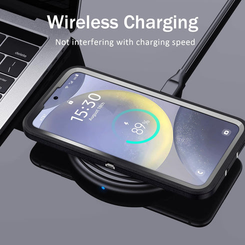 BaHaHoues for Samsung Galaxy S24 Case, Samsung S24 Phone Case with Built in Kickstand, Shockproof/Dustproof/Drop Proof Military Grade Protective C...
