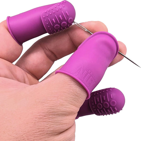 Comfy Flexible Thimbles | THIK-Grip Thimble | Small (3) - Medium (3) - Large (3)...