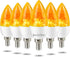 Bestview Flickering Light Bulbs,3 Modes Led Flame Effect Light Bulb, Smart E12 Chandelier Base Candle Fire Light Bulb for Halloween, Christmas,Par...