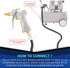 Air Gun for Compressor, Air Blow Gun with Brass Adjustable Air Nozzle, Air Tools, Air Compressor Accessories with Air Nozzle Hose, Industrial Pneu...