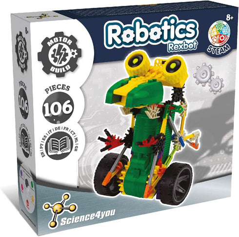 Science4you Robotics Rexbot - Robot Building Toy for Kids Age 8-14, Kit with 106 Pieces to Build Your Own Robot and Make it Move, Science Kit and ...