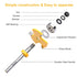 2PCS Tongue and Groove Set 1/4 Inch Shank Router Bit Set, 3 Teeth Adjustable T Shape Wood Milling Cutter...
