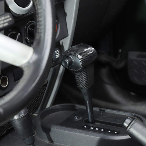 RT-TCZ for Wrangler JK Gear Shift Knob Handle Cover Trim for Jeep Wrangler JK JKU 2007-2010 Carbon Fiber Interior Accessories...