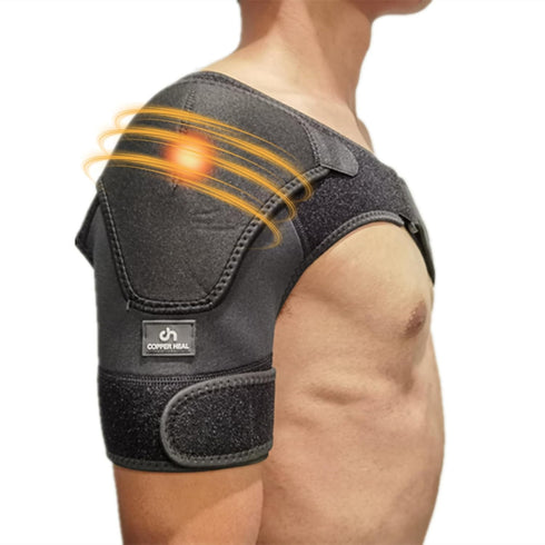 COPPER HEAL – Shoulder Adjustable Clamp Compression Sleeve for Men Women's Support, for Better Back Posture Arm Right & Left Pain Rotator Neck wit...