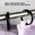Premium Plastic Shower Curtain Rings Shower Curtain Hooks Gliding on Standard Shower Rods Easy Snap Closure (O Shape,Black,12Pcs)...