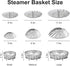 3-Piece Steamer Basket Set: Stainless Steel Adjustable Folding Veggie and Seafood Steamer, Expandable to Fit Various Pot Sizes: 5.5" to 8.3", 6.3"...