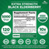 Zazzee USDA Organic Black Elderberry 10:1 Extract, 5000 mg Strength, 120 Vegan Capsules, 2 Month Supply, Standardized, Concentrated 10X Extract, 1...