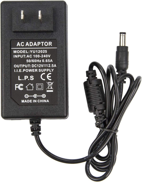 12V 2.5A Power Adapter - COOLM AC 100-240V to DC 12V 2500mA Power Supply Transformer Charger 12V/2.5A for?Analog DVR NVR HVR CCTV Security Camera/...