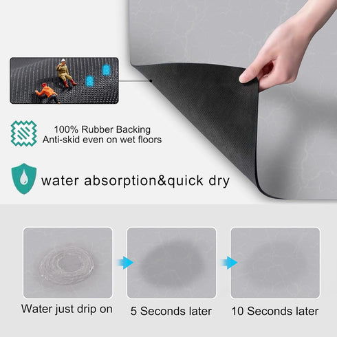 Coffee Maker Mat for Countertops, Coffee Bar Accessories Fit Under Coffee Machine Mat, 19"x12" Rubber Backed Coffee Pots, Table Mat Under Applianc...