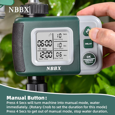 6630G Sprinkler Hose Watering Timer for Garden Irrigation, 1 Outlet, Green...