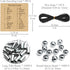 Ourtroness Morse Code Bracelet Making Set, Includes Stainless Steel Round Spacer Beads, Long Tube Beads, Morse Code Decoding Card and Waxed Cord f...