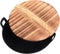 Alipis 1 Set Mini Amphora Wok Household Work Wrought Iron Wooden Cover...