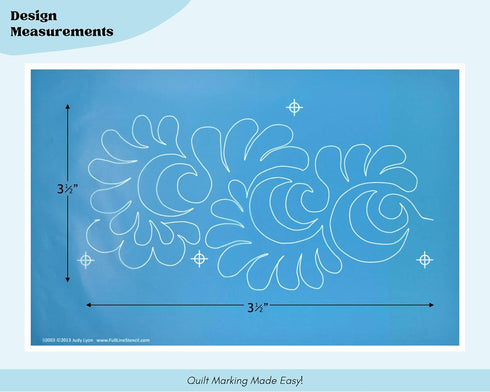 Interlocking EL Dorado - Edge to Edge Stencil, Continuous Line Template for Free Motion Quilting, Domestic Machine Quilting, Hand Quilting, Long-A...