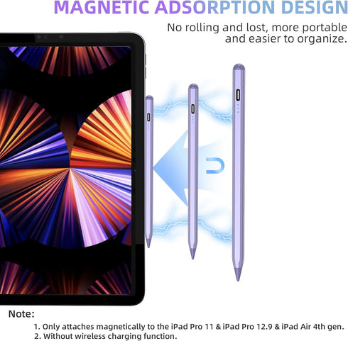 Stylus Pen for iPad, Apple Pencil for iPad 10th 9th Gen, Apple Pen iPad Pencil for iPad Air 5/4/3rd, iPad Pro 11/12.9 Inch, with Palm Rejection & ...