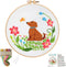 Louise Maelys dog Embroidery Kits for Beginners with floral pattern,Cross Stitch Kit for Adults DIY Needlepoint Kits with embroidery instructions...
