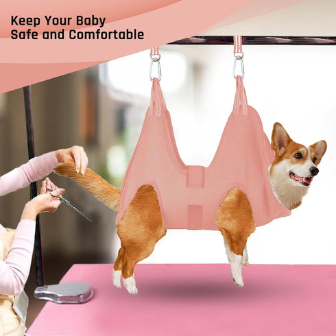 Dog Grooming Hammock with Security Strap - Grooming Hammock for Medium Dogs - Dog Holder for Nail Trimming - Dog Hanging Harness for Nail Trimming...
