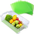 Dualplex Refrigerator Liners Washable | 6 Fridge Drawer Liners Mats | 13"x10.5" Shelf Liner Reusable | Sponge Keeps Produce Fresh Longer | Fruit &...