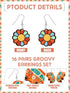 16 Pairs Groovy Hippie Acrylic Earrings Retro Boho Earrings Set for Women Rainbow Daisy Butterfly Flower Vacation Earrings Women's Drop and Dangle...