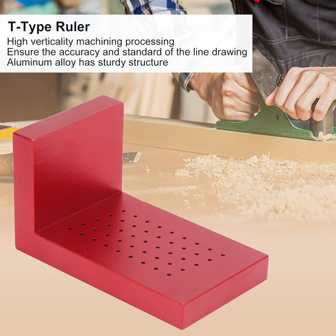Woodworking Scriber, Aluminum Alloy Saddle L Square Ruler, Precision Woodworking Tool with Metric Scale for Carpenter Square...