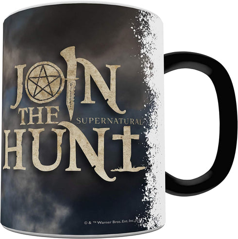 Morphing Mugs Supernatural - Sam and Dean - Join the Hunt - One 11 oz Color Changing Heat Sensitive Ceramic Mug – Image Revealed When HOT Liquid I...