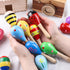 MCPINKY 10PCS Toddler Maracas Toys, Mini Wooden Maracas for Kids Musical Instruments Wooden Shakers Baby Musical Toys Infant Learning Maracas Toys...