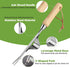 WORKPRO Weed Puller Tool, Metal Leverage Base and V-Shaped Forks for Easy Weed Removal & Deeper Root Digging, Heavy Duty Stainless Steel with Wood...